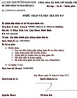 Phiếu nhận hồ sơ và hẹn trả kết quả